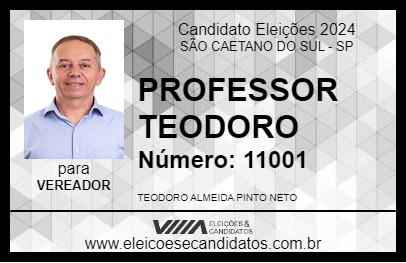 Candidato PROFESSOR TEODORO 2024 - SÃO CAETANO DO SUL - Eleições