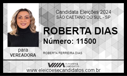 Candidato ROBERTA DIAS 2024 - SÃO CAETANO DO SUL - Eleições