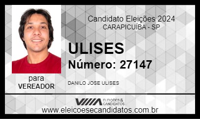 Candidato ULISES 2024 - CARAPICUÍBA - Eleições