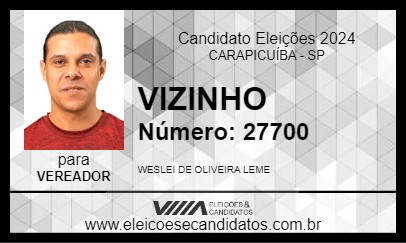 Candidato VIZINHO 2024 - CARAPICUÍBA - Eleições