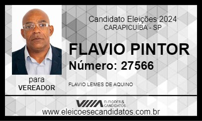 Candidato FLAVIO PINTOR 2024 - CARAPICUÍBA - Eleições