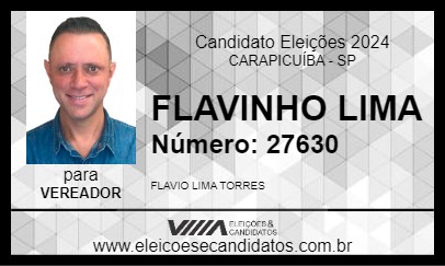 Candidato FLAVINHO LIMA 2024 - CARAPICUÍBA - Eleições