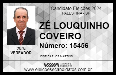 Candidato ZÉ LOUQUINHO COVEIRO 2024 - PALESTINA - Eleições