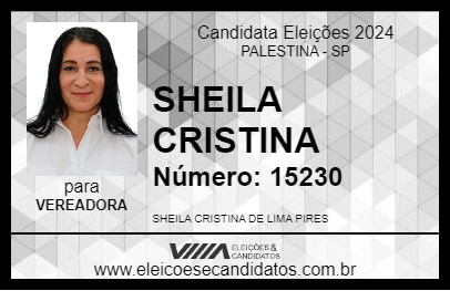 Candidato SHEILA CRISTINA 2024 - PALESTINA - Eleições