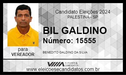 Candidato BIL GALDINO 2024 - PALESTINA - Eleições