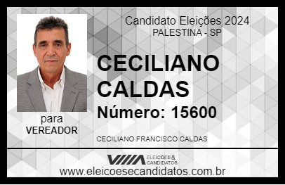 Candidato CECILIANO CALDAS 2024 - PALESTINA - Eleições