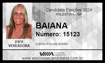 Candidato BAIANA 2024 - PALESTINA - Eleições