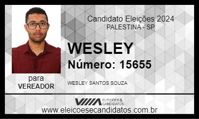 Candidato WESLEY 2024 - PALESTINA - Eleições