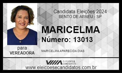 Candidato MARICELMA 2024 - BENTO DE ABREU - Eleições