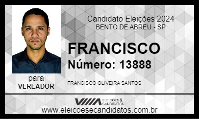 Candidato FRANCISCO  2024 - BENTO DE ABREU - Eleições