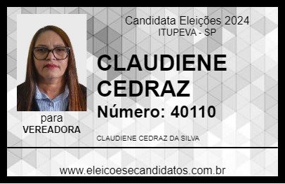 Candidato CLAUDIENE CEDRAZ 2024 - ITUPEVA - Eleições