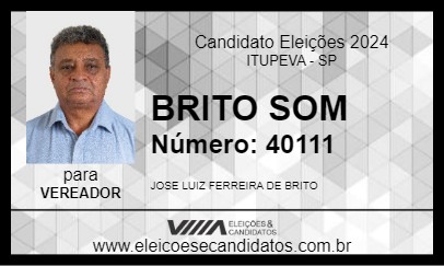 Candidato BRITO SOM 2024 - ITUPEVA - Eleições