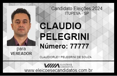 Candidato CLAUDIO PELEGRINI 2024 - ITUPEVA - Eleições