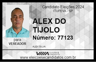 Candidato ALEX DO TIJOLO 2024 - ITUPEVA - Eleições