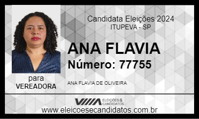 Candidato ANA FLAVIA 2024 - ITUPEVA - Eleições