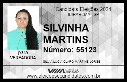 Candidato SILVINHA MARTINS 2024 - IBIRAREMA - Eleições