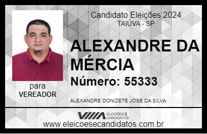 Candidato ALEXANDRE DA MÉRCIA 2024 - TAIÚVA - Eleições