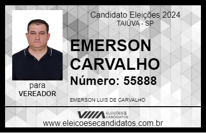 Candidato EMERSON CARVALHO 2024 - TAIÚVA - Eleições