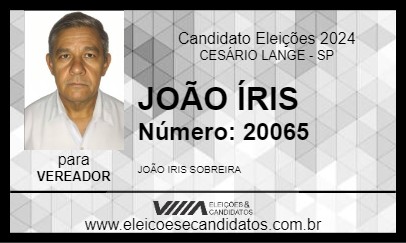 Candidato JOÃO ÍRIS 2024 - CESÁRIO LANGE - Eleições