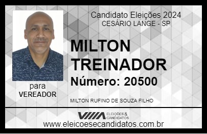 Candidato MILTON TREINADOR 2024 - CESÁRIO LANGE - Eleições