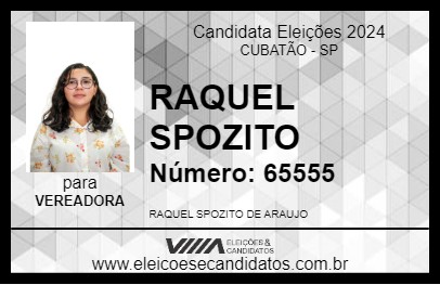 Candidato RAQUEL SPOZITO 2024 - CUBATÃO - Eleições