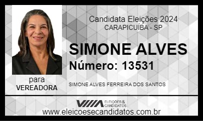 Candidato SIMONE ALVES 2024 - CARAPICUÍBA - Eleições