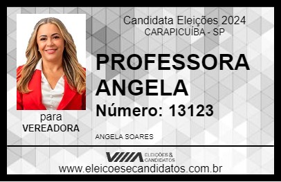 Candidato PROFESSORA ANGELA 2024 - CARAPICUÍBA - Eleições