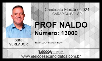 Candidato PROF NALDO 2024 - CARAPICUÍBA - Eleições