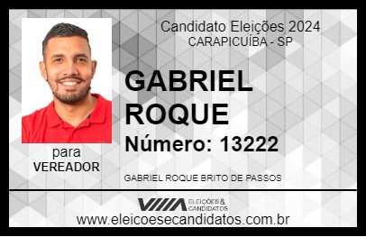 Candidato GABRIEL ROQUE 2024 - CARAPICUÍBA - Eleições