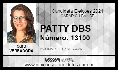 Candidato PATTY DBS 2024 - CARAPICUÍBA - Eleições