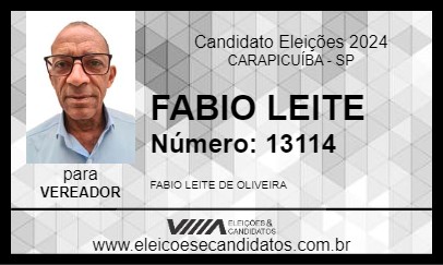 Candidato FABIO LEITE 2024 - CARAPICUÍBA - Eleições