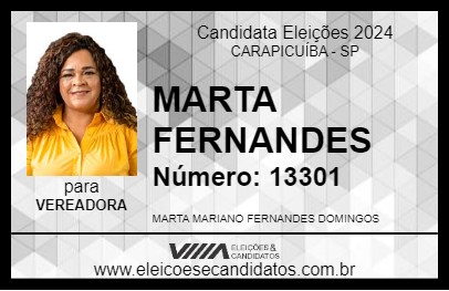 Candidato MARTA FERNANDES 2024 - CARAPICUÍBA - Eleições