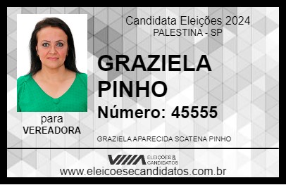 Candidato GRAZIELA PINHO 2024 - PALESTINA - Eleições