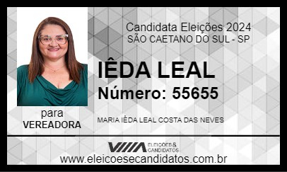 Candidato IÊDA LEAL 2024 - SÃO CAETANO DO SUL - Eleições