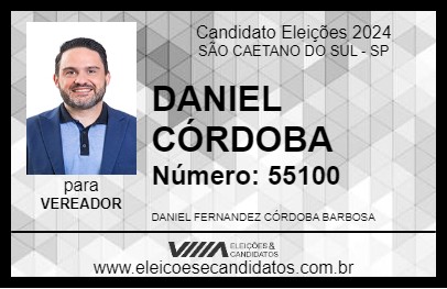 Candidato DANIEL CÓRDOBA 2024 - SÃO CAETANO DO SUL - Eleições