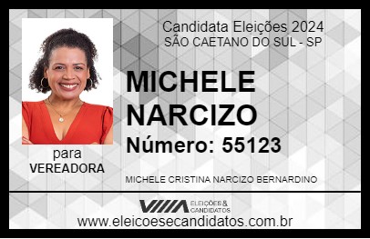 Candidato MICHELE NARCIZO 2024 - SÃO CAETANO DO SUL - Eleições