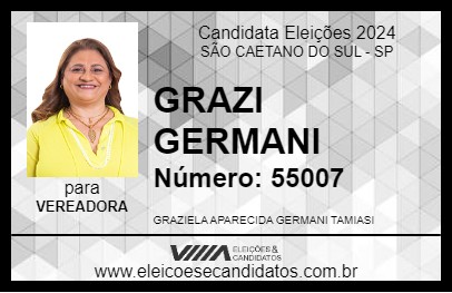 Candidato GRAZI GERMANI 2024 - SÃO CAETANO DO SUL - Eleições