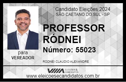 Candidato PROFESSOR RÓDNEI 2024 - SÃO CAETANO DO SUL - Eleições