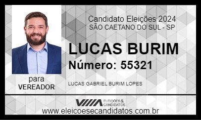 Candidato LUCAS BURIM 2024 - SÃO CAETANO DO SUL - Eleições