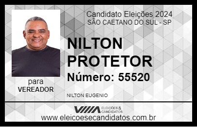 Candidato NILTON PROTETOR 2024 - SÃO CAETANO DO SUL - Eleições