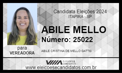 Candidato ABILE MELLO 2024 - ITAPIRA - Eleições