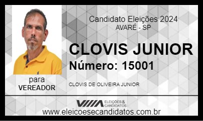 Candidato CLOVIS JUNIOR 2024 - AVARÉ - Eleições