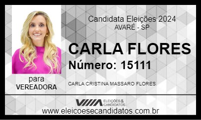 Candidato CARLA FLORES 2024 - AVARÉ - Eleições