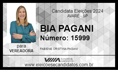 Candidato BIA PAGANI 2024 - AVARÉ - Eleições