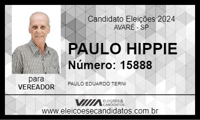 Candidato PAULO HIPPIE 2024 - AVARÉ - Eleições