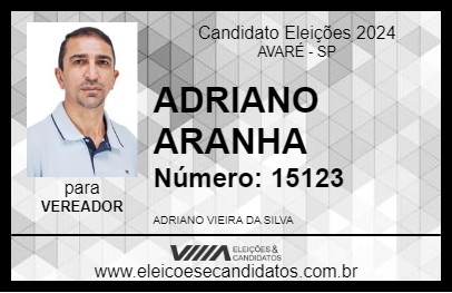 Candidato ADRIANO ARANHA 2024 - AVARÉ - Eleições