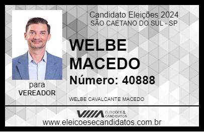 Candidato WELBE MACEDO 2024 - SÃO CAETANO DO SUL - Eleições