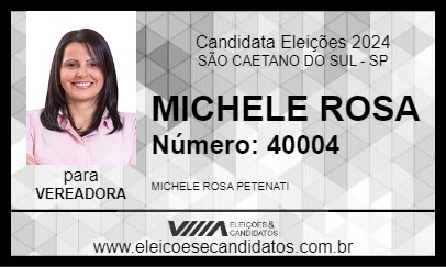 Candidato MICHELE ROSA 2024 - SÃO CAETANO DO SUL - Eleições