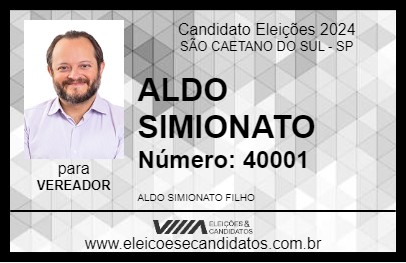 Candidato ALDO SIMIONATO 2024 - SÃO CAETANO DO SUL - Eleições