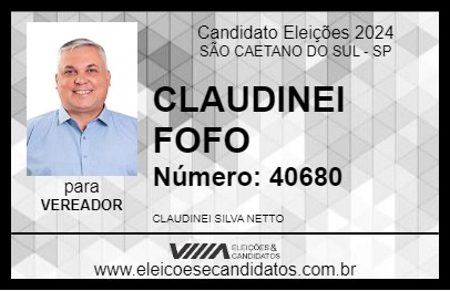 Candidato CLAUDINEI FOFO 2024 - SÃO CAETANO DO SUL - Eleições